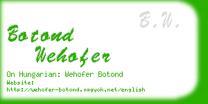 botond wehofer business card